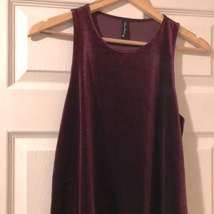 Red velvet tank
